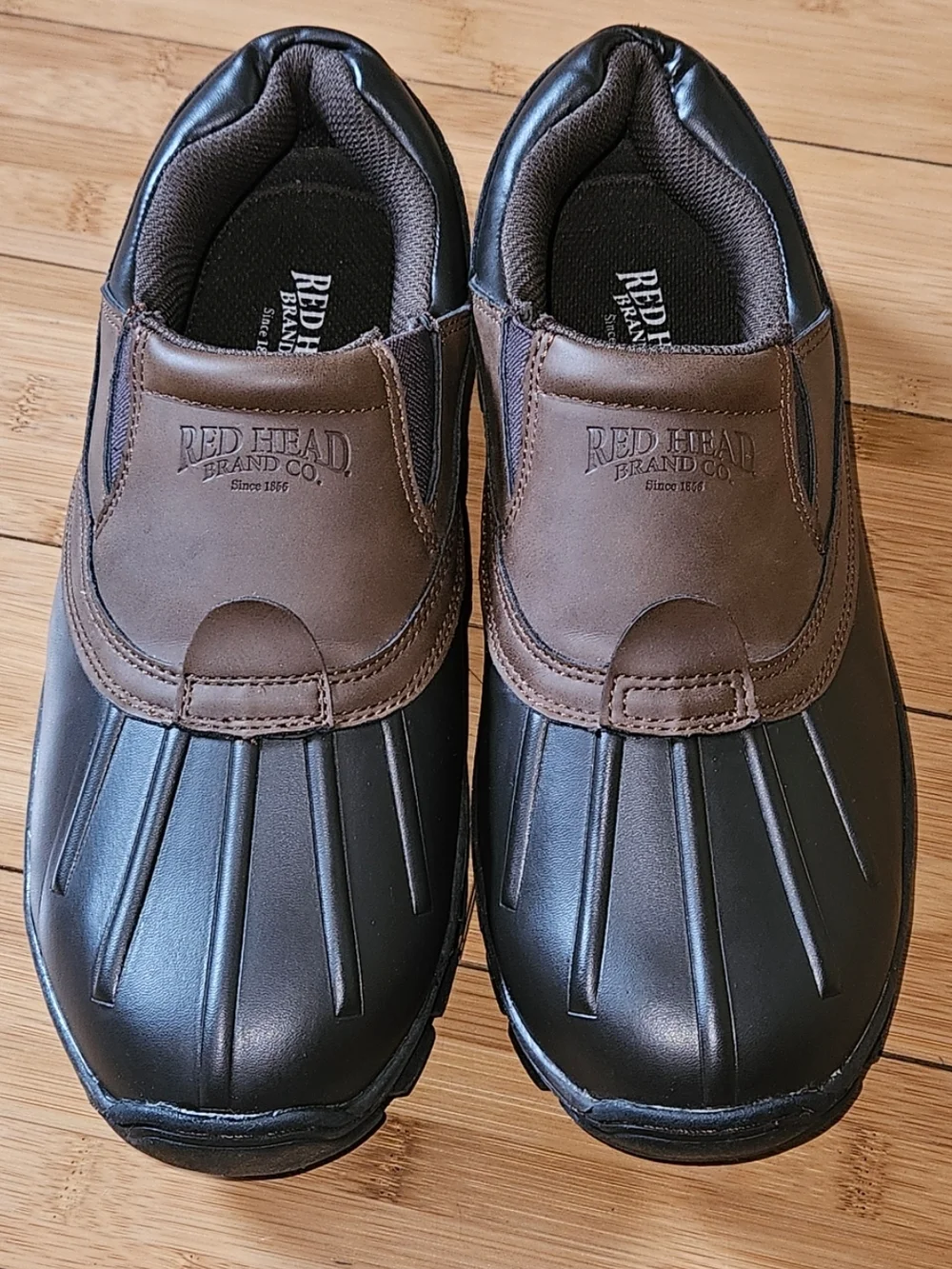 RedHead Brown and Black Men's Slip-On Waterproof Outdoor Boots Size 10